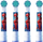 Koka zëvendësuese furçe dhëmbësh Oral-B Kids, 3+, 4 copë, shumëngjyrëshe