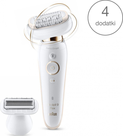 Braun Silk-épil 9 Flex SES 9002 Wet & Dry Епилатор, White/Gold