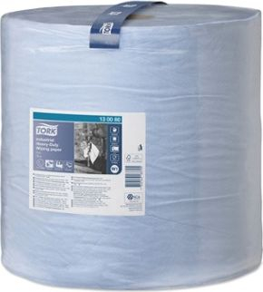 Letër industriale për pastrim Tork 415, rolë e vogël, 24.5cm x 460m, e bardhë