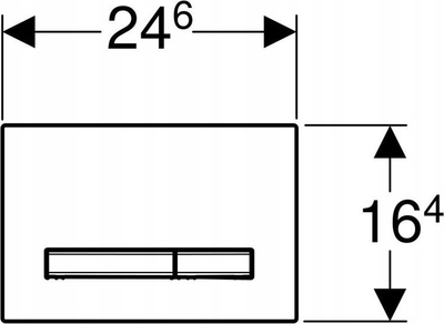 Pllakë aktivizimi Geberit Sigma50 115.788, dual flush 1.6 0.8 GPF, xham i tymosur