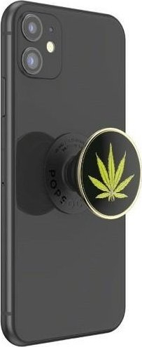 Mbajtëse telefoni PopSockets PopGrip Enamel Pot Luck, me ngjitje, e zezë