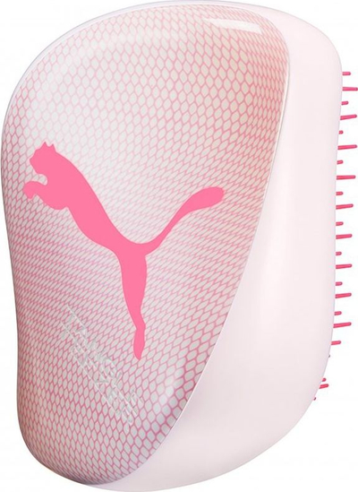 Furçë flokësh Tangle Teezer Compact Styler Puma, me kapak mbrojtës, neon rozë