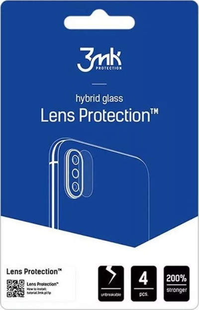 Mbrojtës kamere 3MK Lens Protect Nothing CMF Phone 1, xham hibrid, set 4 copë, transparent