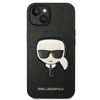 Mbulesë telefoni Karl Lagerfeld PU Saffiano Karl Head për iPhone 14, e zezë