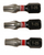 Set bitash Milwaukee SHOCKWAVE TX25 4932500364, 25mm, 3 copë, gri e zezë
