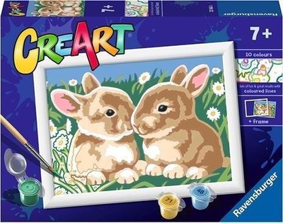 Set pikturimi me numra CreArt, për fëmijë dhe të rritur, komplet kreativ, shumëngjyrësh