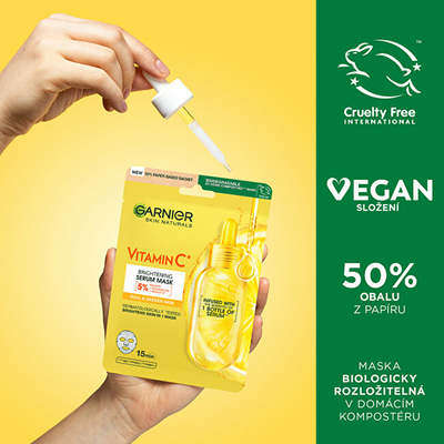 Set maskë për fytyrë me Vitamin C Garnier, 5 copë