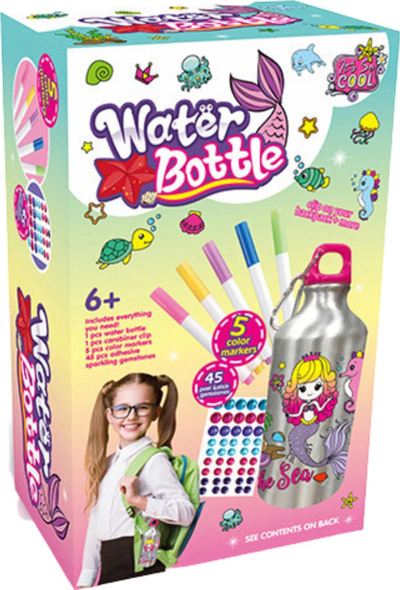 Set kreativ për dekorim shishe uji, Mermaid Diamond Sticker, për fëmijë