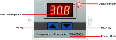 Termostat elektronik XH-W3001, komandë temperature, 230V