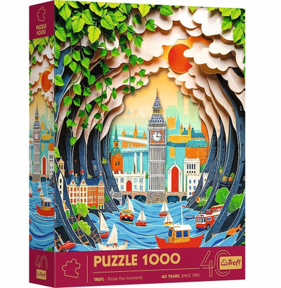 Puzzle Trefl London, 1000 copë, shumngjyrësh