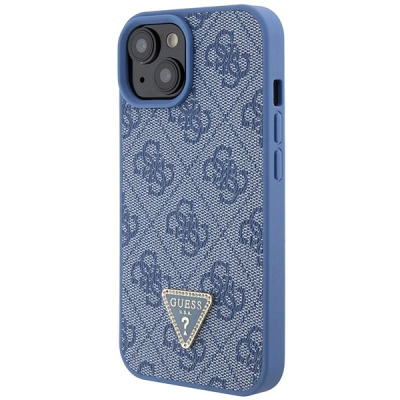 Mbulesë telefoni Guess GUHCP15SP4TDSCPB për iPhone 15 6.1", Crossbody 4G, blu