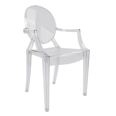 Karrige akrilike transparente ARAMIS me krahë, 52,2×56,5×92 cm (HM0169)