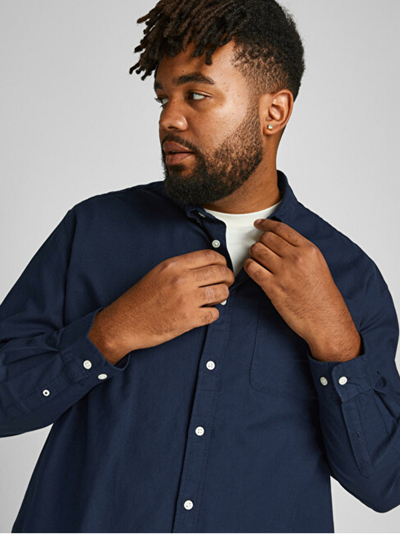 Këmishë Jack&Jones PLUS JJEOXFORD, e kaltër