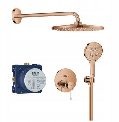Sistem dushi Grohe Essence 25287DA0, trup i fshehtë, Warm Sunset, bronz