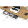 Tavolinë gaming Tuckano ET119W-C, 120.4 cm, rregullim elektrik lartësie, dru i bardhë