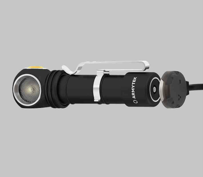 Фронтална лампа ArmyTek Wizard C2 WR, 1100lm, бело и црвено ЛЕД, црна