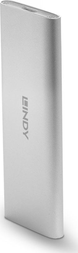 Kuti eksterne për SSD Lindy M.2 SATA Enclosure 43332, USB C 3.2 Gen 2, alumini, e zezë