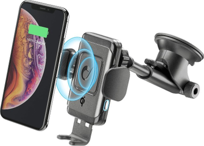 Mbajtëse makine Cellularline Pilot Instant Wireless, karikues Qi, krahë elektronikë, e zezë