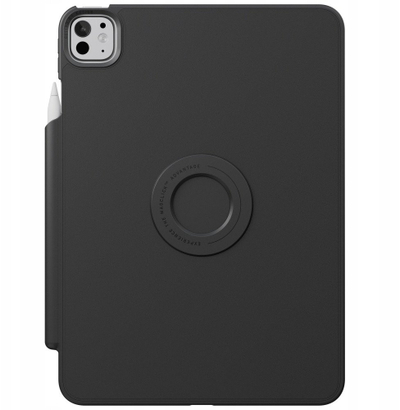 Futrollë magnetike UNIQ Rovus Snapmount për iPad Pro 11 M4, që çahet më vete, rrotullim 360°, gri