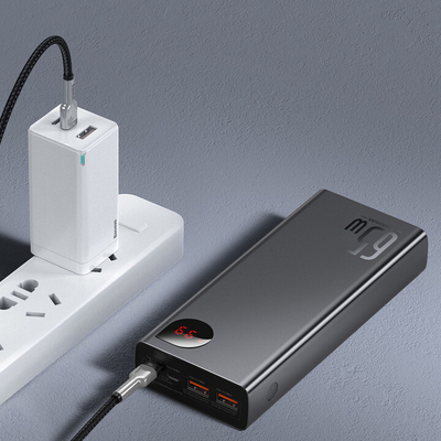 Baseus Adaman Metal Power Bank, 20000 mAh, 65W, Black