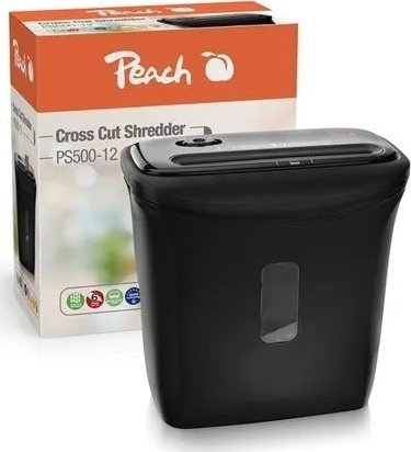 Shkatërrues letrash Peach PS500-12, cross-cut P-4, 12L, i zi