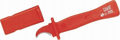Thikë për zhvesh kabllo Dismantling Knife, e izolume 1000V, me dorezë të rehshme, e kuqe