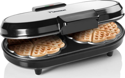 Toster për waffle Bestron, i argjendtë