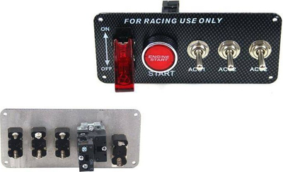 Panel ndezje motori MTuning_F Engine Starter PRO, 3 çelësa, i zi