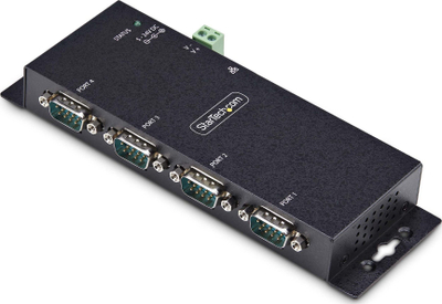 Server serik në rrjet StarTech 4 porta, RS232 në Ethernet, 10/100 Mbps, kasë metal