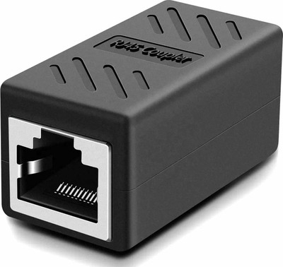 Adapter rrjeti RJ5B RJ45, çiftëzues 8P8C, 1000Mbps, i zi