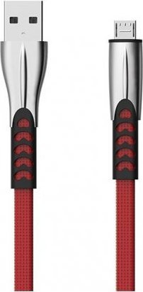 Kabllo karikimi USB në Micro USB Quick, 1m, 2.4A QC 3.0, e kuqe