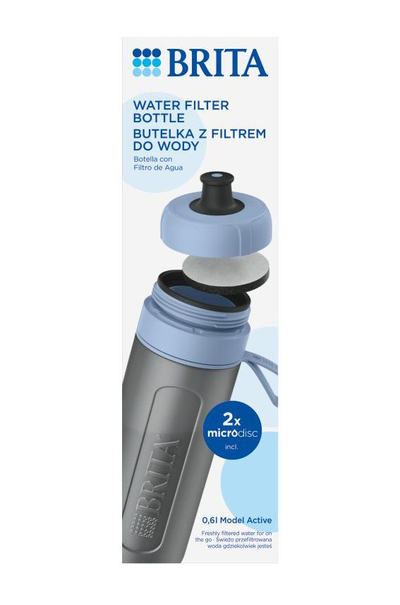 Shishe sportive me filtër uji Brita Active, 600 ml, pa BPA, blu e errët