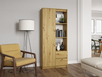 Raft librash BILY RS-80, 7 rafte, 2 sirtarë, artisan oak