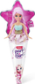 Kukull ZURU Sparkle Girlz Mini Pop, në paketim si kornet akulloreje, me flokë dhe fustan shumëngjyrësh