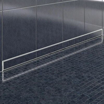 Kanal linear muri Inoxstyle Wall Linear Drain Side 80 cm, çelik inoks AISI 304, grilë dyshe, ngjyrë argjendtë