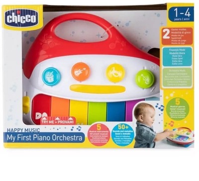 Музичка играчка пијано Chicco My First Piano, 7 копчиња, светла и мелодии, шарено