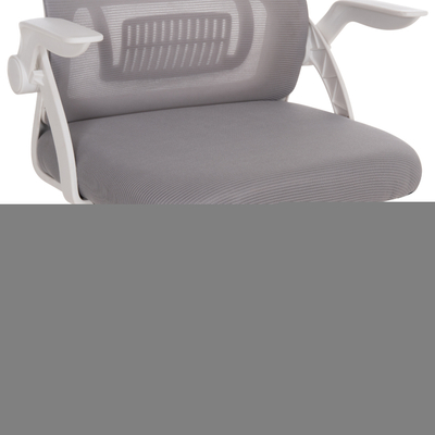 Karrige zyre BLAZER HM1205.02, mesh ergonomike, me mbështetëse koke, gri e bardhë