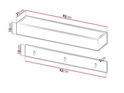 Varëse për rroba Simply SM-06 (92 x 12 x 21)