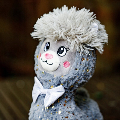 Lodër pelushi INNOGIO Alpaca Soft, 30 cm, gri