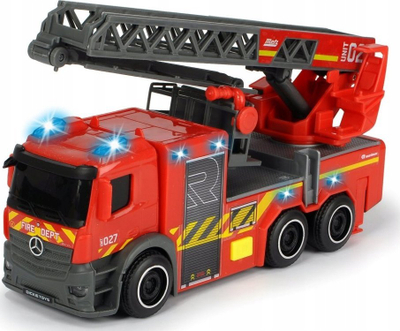 Играчка камион противпожарно возило Dickie SOS Fire Truck Rosenbauer, 23 cm, со светла и звуци, црвен