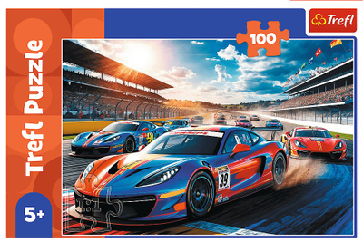 Puzzle Trefl Fast Racer, 100 парчиња, со трки, повеќебоен