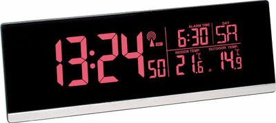 Radio orë me alarm TFA 60.2548.01, dixhitale, me radio, e zezë