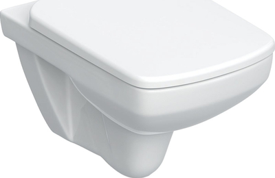 WC murale Geberit Selnova Square, Rimfree, me ulëse soft close, e bardhë