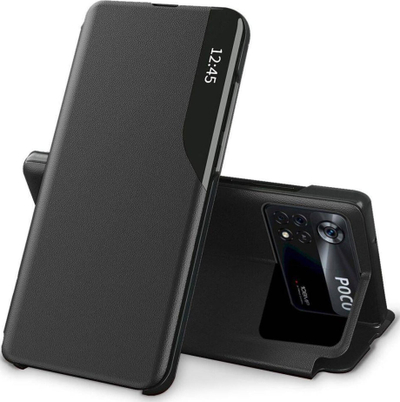 Kapak telefoni Tech-Protect Smart View për Xiaomi Poco M4 Pro 4G, me kapak palos, i zi