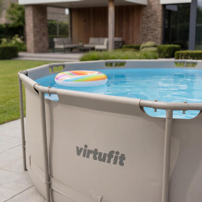 Pishinë kopshti VirtuFit Round Pool, 366 cm, me pompë filtri, bezhë