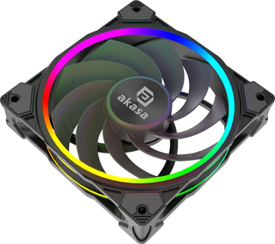 Ventilator kasë Akasa SOHO AR12, 120mm, RGB, i zi