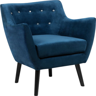 Fotelje DRAMMEN Velvet, kadife, moderne, blu e errët