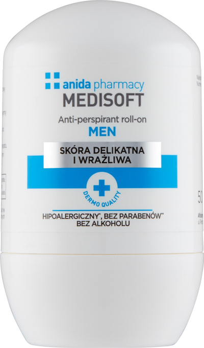 Deodorant roll on ANIDA MediSoft Men, anti djersitje, 50ml
