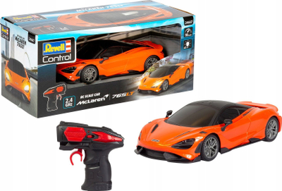Машина со далечински управувач Revell Control McLaren 765LT, размер 1:24, електричен мотор, портокалова