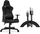 Karrige gaming SENSE7 Leatherette, mbështetëse krahësh të rregullueshme, ndriçim RGB, e zezë